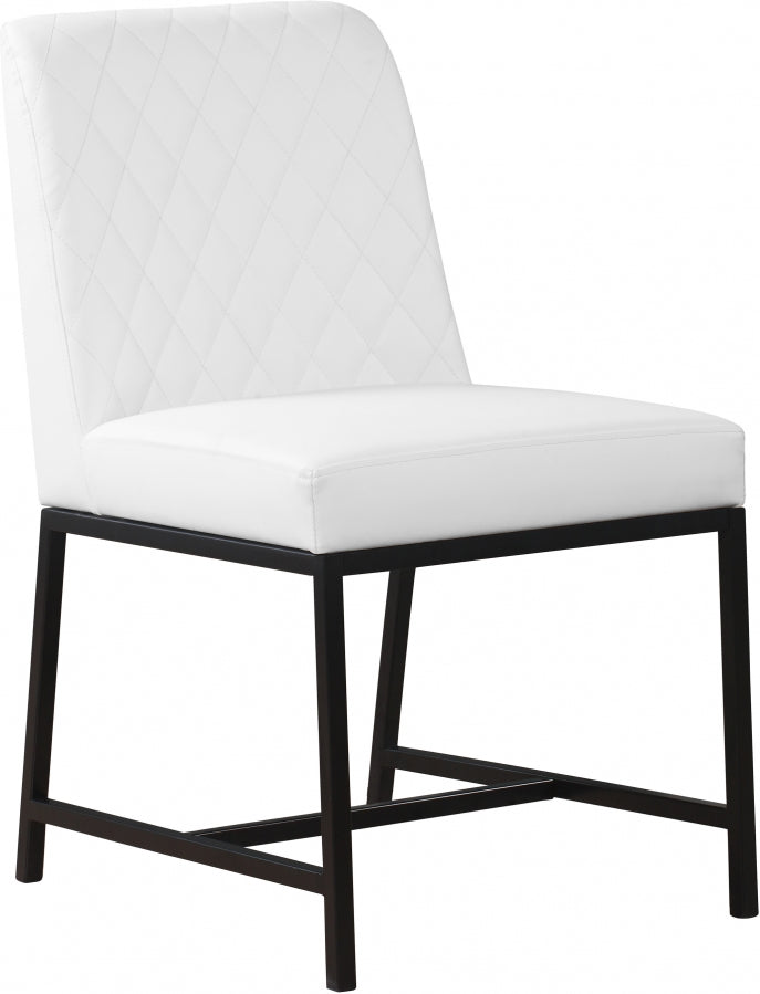 Bryce Vegan Leather Upholstered Dining Chair in White, Set of 2 - 918White-C