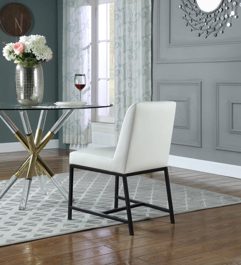 Bryce Vegan Leather Upholstered Dining Chair in White, Set of 2 - 918White-C