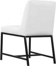 Bryce Vegan Leather Upholstered Dining Chair in White, Set of 2 - 918White-C