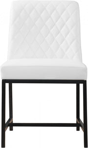 Bryce Vegan Leather Upholstered Dining Chair in White, Set of 2 - 918White-C
