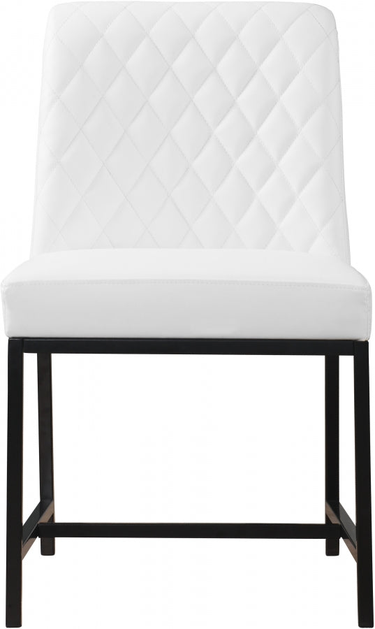 Bryce Vegan Leather Upholstered Dining Chair in White, Set of 2 - 918White-C
