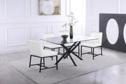 Bryce Vegan Leather Upholstered Dining Chair in White, Set of 2 - 918White-C