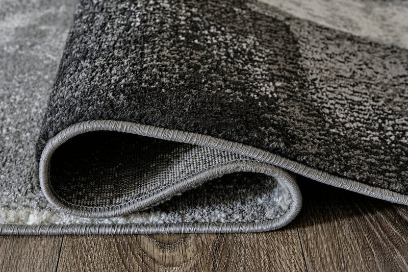Brycebourne Black/Cream/Gray Medium Rug - Gate FurnitureRug Medium