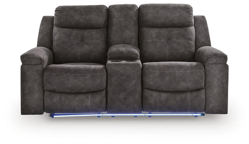 Brysonview Charcoal Reclining Loveseat with Console - 6360594