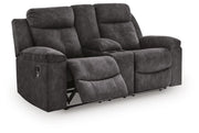 Brysonview Charcoal Reclining Loveseat with Console - 6360594