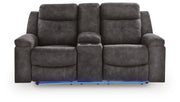 Brysonview Charcoal Reclining Loveseat with Console - 6360594