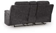 Brysonview Charcoal Reclining Loveseat with Console - 6360594