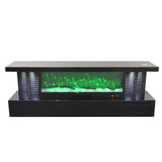 BTVS102 BLACK TV STAND FIREPLACE - 210000007813