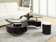 Buckley 3-piece Coffee Table and Stools Set Cappuccino - 720218