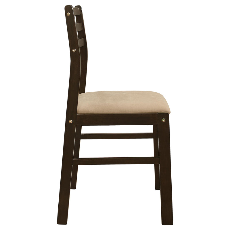 Bucknell 3-piece Round Drop Leaf Dining Table Set Cappuccino - 130005