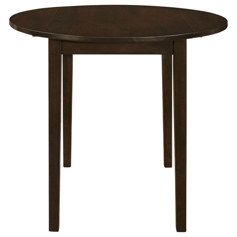 Bucknell 3-piece Round Drop Leaf Dining Table Set Cappuccino - 130005