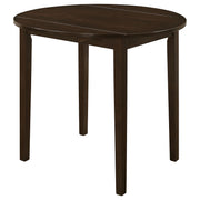 Bucknell 3-piece Round Drop Leaf Dining Table Set Cappuccino - 130005