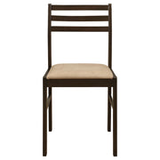 Bucknell 3-piece Round Drop Leaf Dining Table Set Cappuccino - 130005