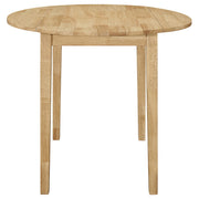 Bucknell 3-piece Round Drop Leaf Dining Table Set Natural - 130006