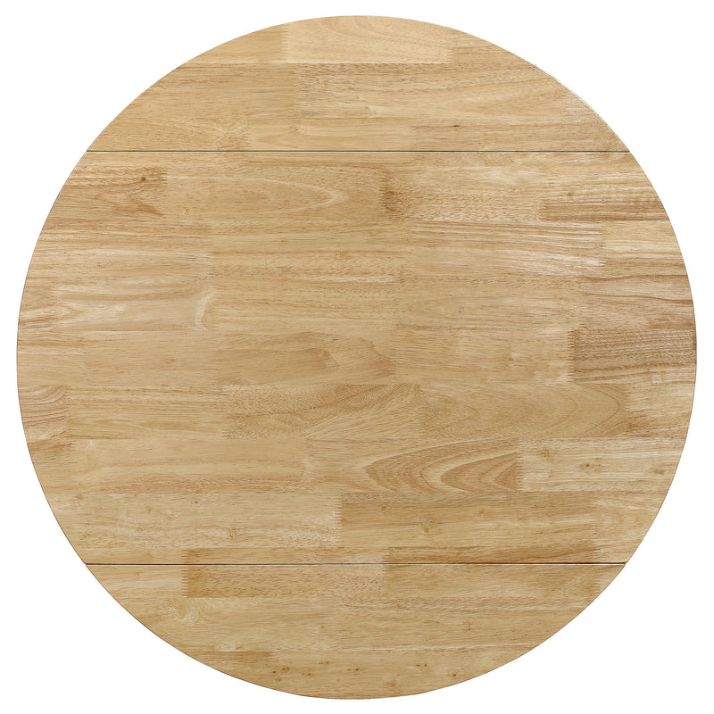 Bucknell 3-piece Round Drop Leaf Dining Table Set Natural - 130006
