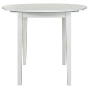 Bucknell 3-piece Round Drop Leaf Dining Table Set White - 130005WHT
