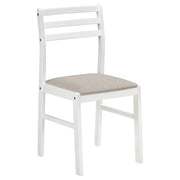 Bucknell 3-piece Round Drop Leaf Dining Table Set White - 130005WHT