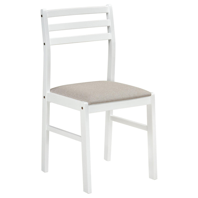 Bucknell 3-piece Round Drop Leaf Dining Table Set White - 130005WHT