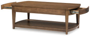 Burkbyer Brown Coffee Table - T513-1