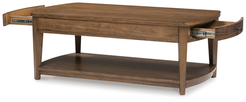Burkbyer Brown Coffee Table - T513-1