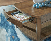Burkbyer Brown Coffee Table - T513-1