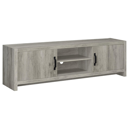 Burke 2-door Engineered Wood 71-inch TV Stand Grey Driftwood - 701025