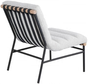 Burke Boucle Fabric Upholstered Accent Chair in Cream - 411Cream
