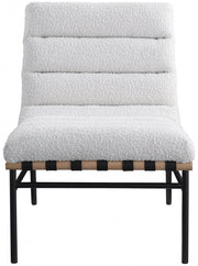 Burke Boucle Fabric Upholstered Accent Chair in Cream - 411Cream