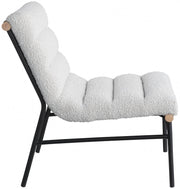 Burke Boucle Fabric Upholstered Accent Chair in Cream - 411Cream