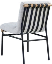Burke Boucle Fabric Upholstered Dining Chair in Cream, Set of 2 - 590Cream-C