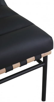 Burke Vegan Leather Upholstered Accent Chair in Black - 411Black