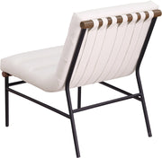 Burke Vegan Leather Upholstered Accent Chair in Cream - 416Cream