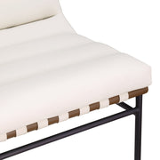 Burke Vegan Leather Upholstered Accent Chair in Cream - 416Cream