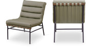 Burke Vegan Leather Upholstered Accent Chair in Olive - 416Olive