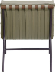 Burke Vegan Leather Upholstered Accent Chair in Olive - 416Olive
