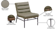 Burke Vegan Leather Upholstered Accent Chair in Olive - 416Olive