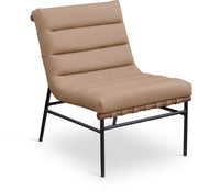 Burke Vegan Leather Upholstered Accent Chair in Tan - 416Tan