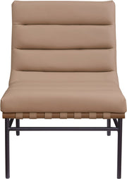 Burke Vegan Leather Upholstered Accent Chair in Tan - 416Tan