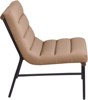 Burke Vegan Leather Upholstered Accent Chair in Tan - 416Tan