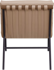 Burke Vegan Leather Upholstered Accent Chair in Tan - 416Tan