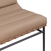 Burke Vegan Leather Upholstered Accent Chair in Tan - 416Tan