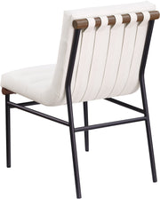 Burke Vegan Leather Upholstered Dining Chair in Cream, Set of 2 - 577Cream-C