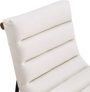 Burke Vegan Leather Upholstered Dining Chair in Cream, Set of 2 - 577Cream-C