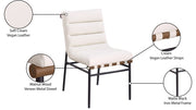 Burke Vegan Leather Upholstered Dining Chair in Cream, Set of 2 - 577Cream-C