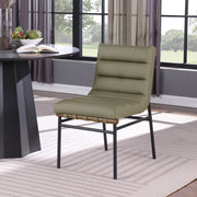 Burke Vegan Leather Upholstered Dining Chair in Olive, Set of 2 - 577Olive-C