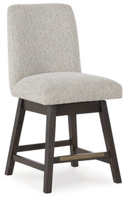 Burkhaus Beige/Dark Brown Counter Height Barstool, Set of 2 - D984-124