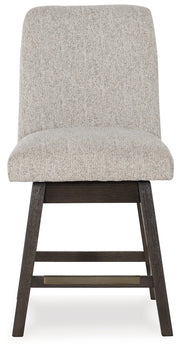 Burkhaus Beige/Dark Brown Counter Height Barstool, Set of 2 - D984-124