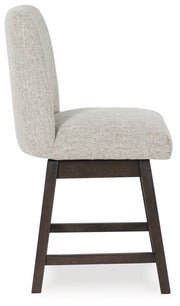 Burkhaus Beige/Dark Brown Counter Height Barstool, Set of 2 - D984-124