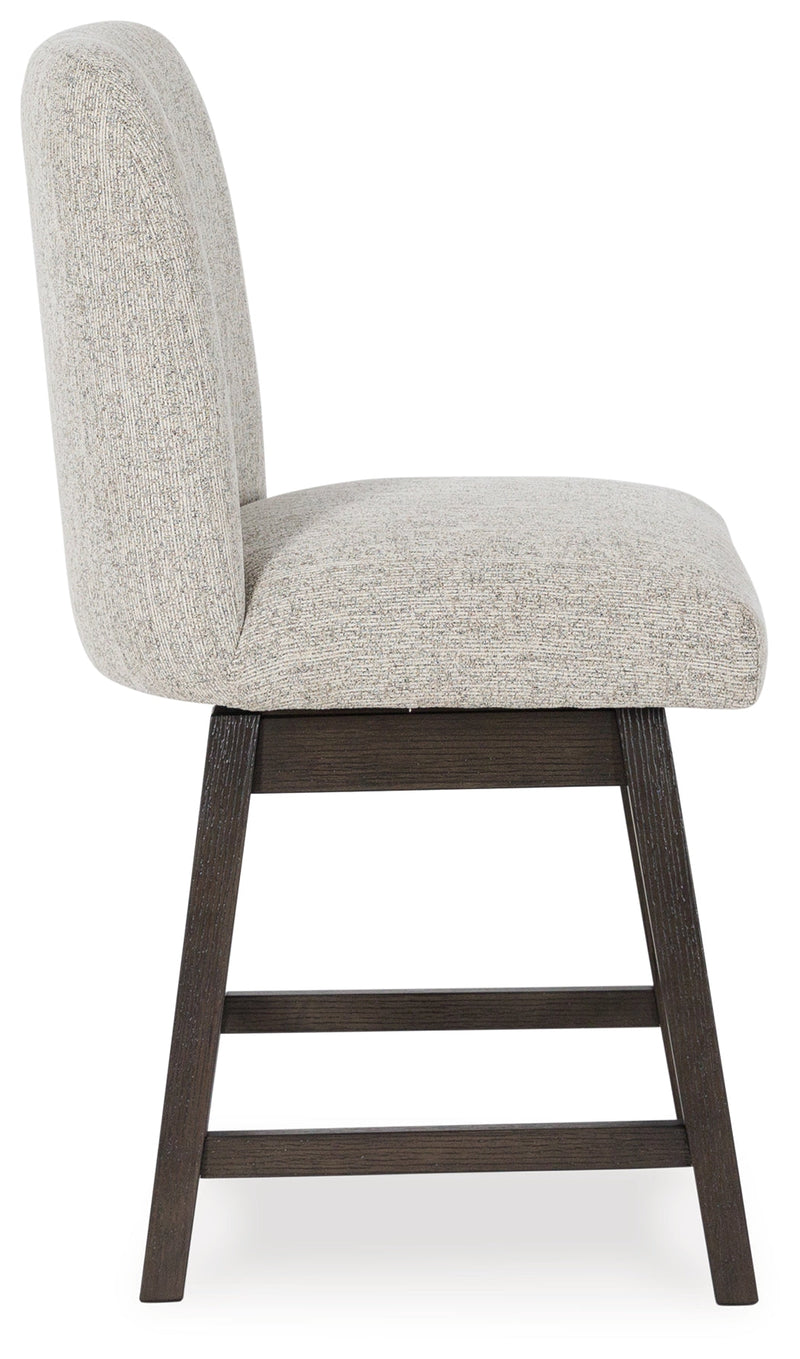 Burkhaus Beige/Dark Brown Counter Height Barstool, Set of 2 - D984-124