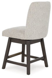 Burkhaus Beige/Dark Brown Counter Height Barstool, Set of 2 - D984-124